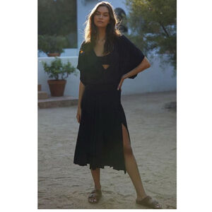 Women's FP Beach Black Midi Dress XS